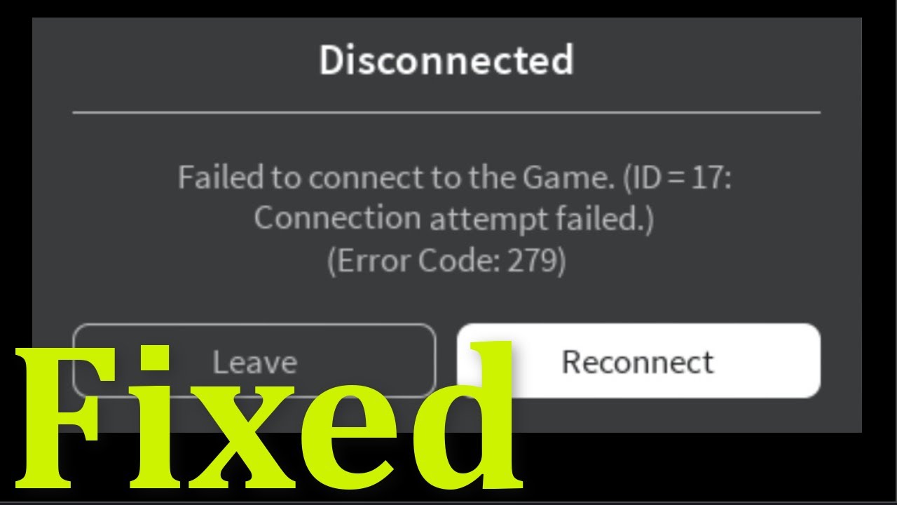 failed to connect to game id 17