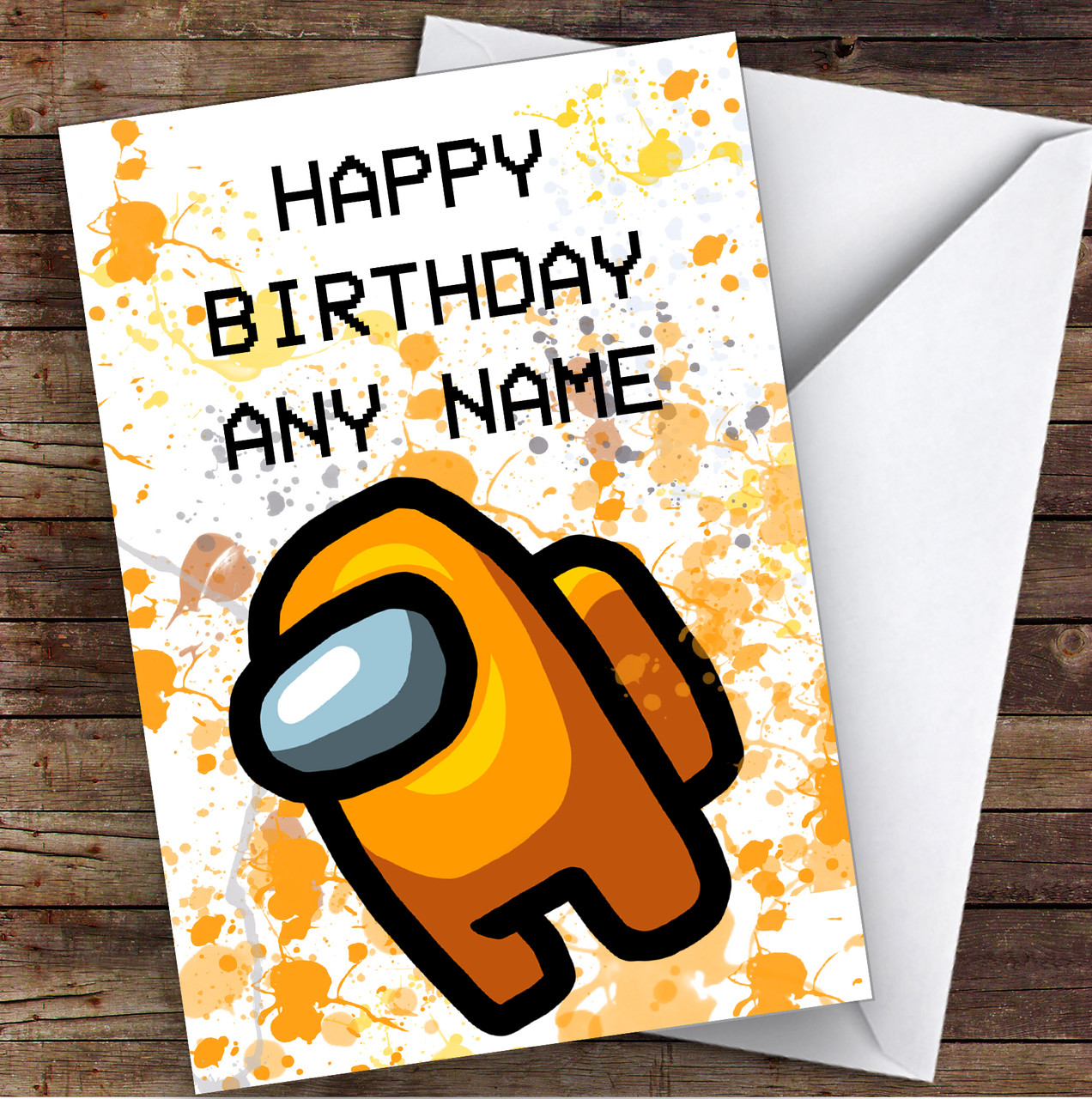 among us birthday card