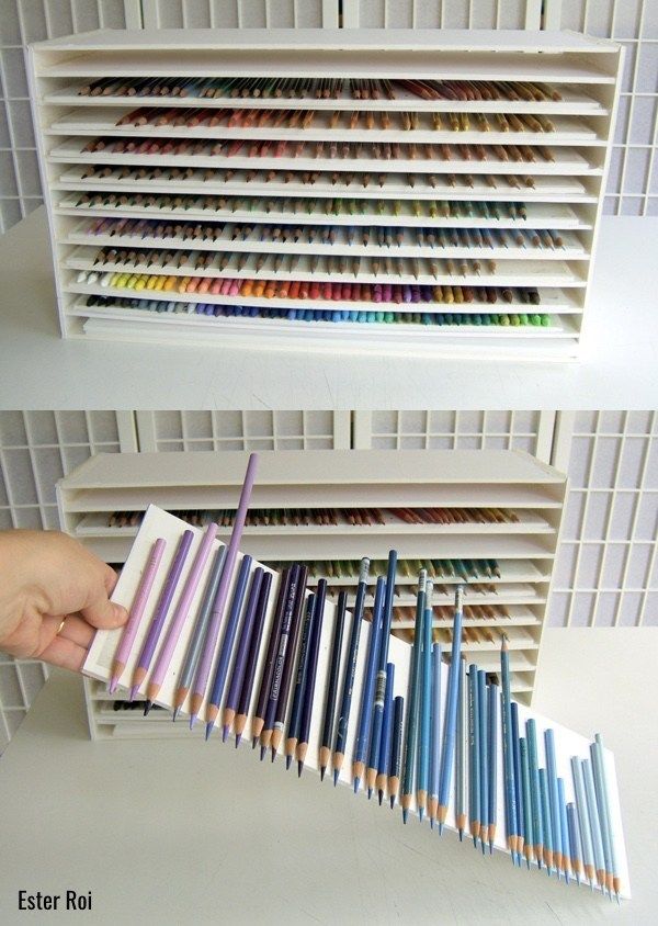 colored pencil storage