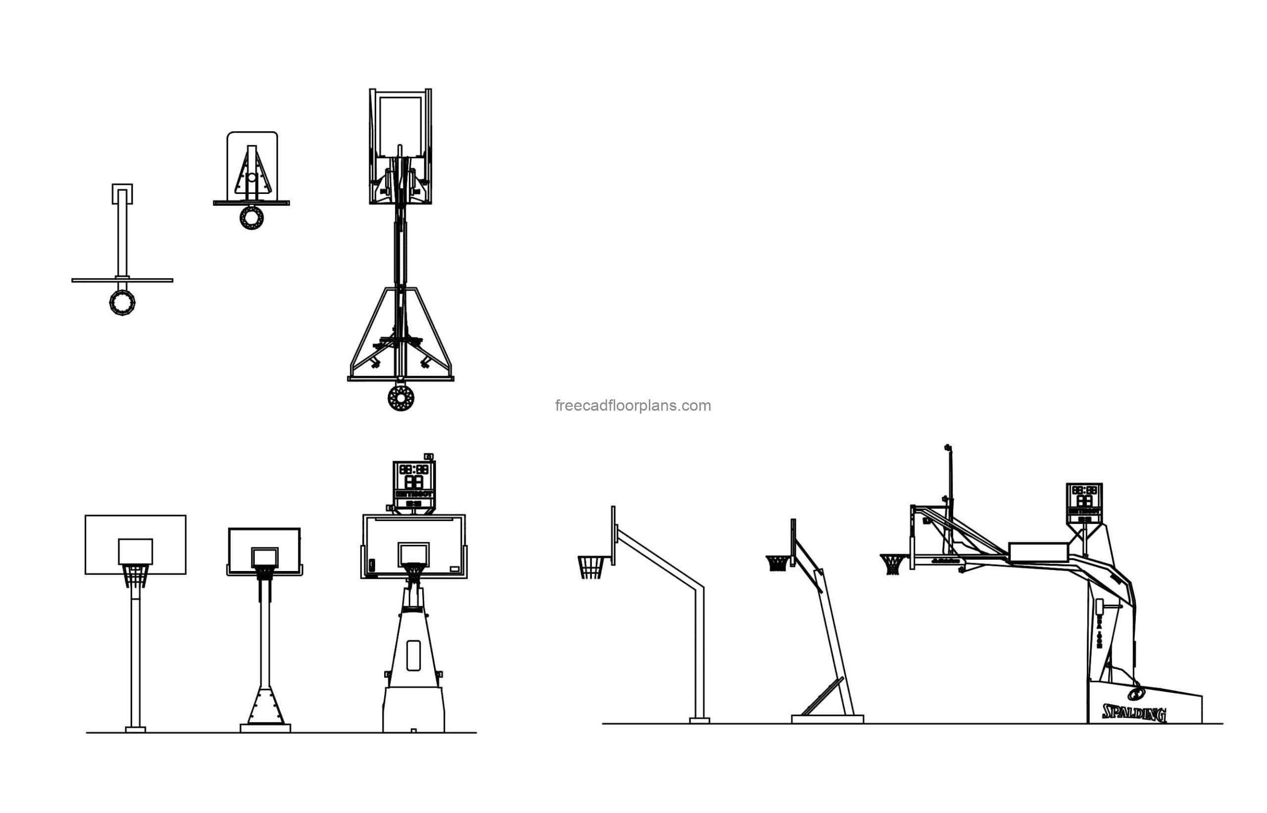 basketball hoop dwg