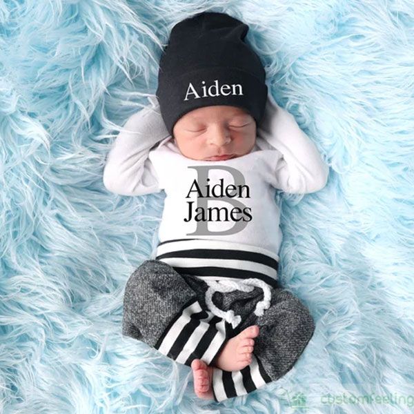 personalized baby boy coming home outfit