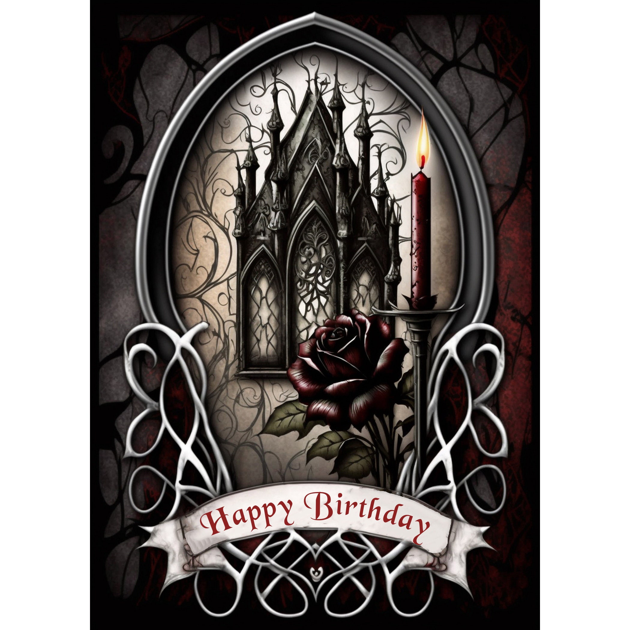 gothic happy birthday