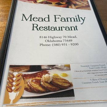 mead family restaurant menu