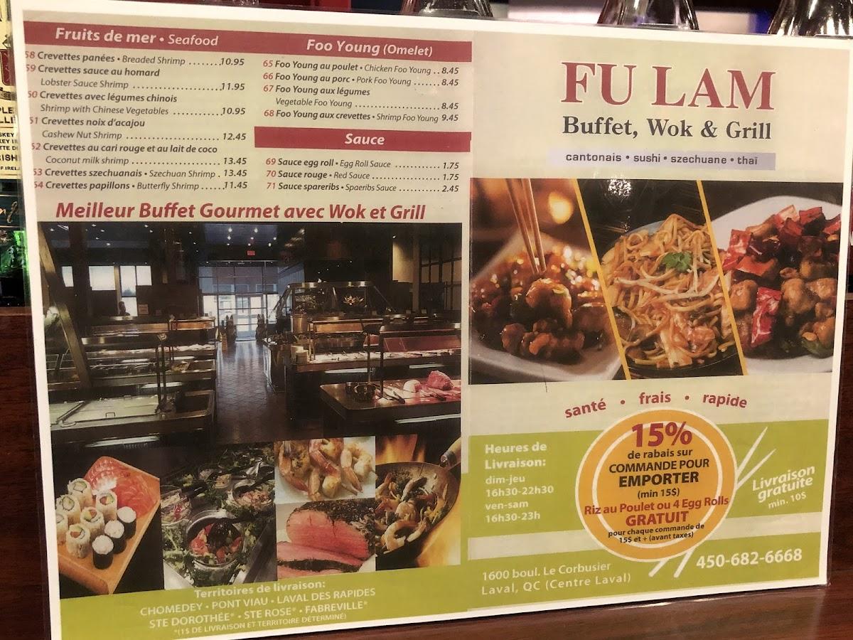 buffet fu lam menu