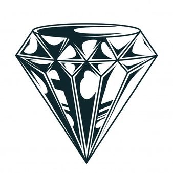 diamond tattoo vector
