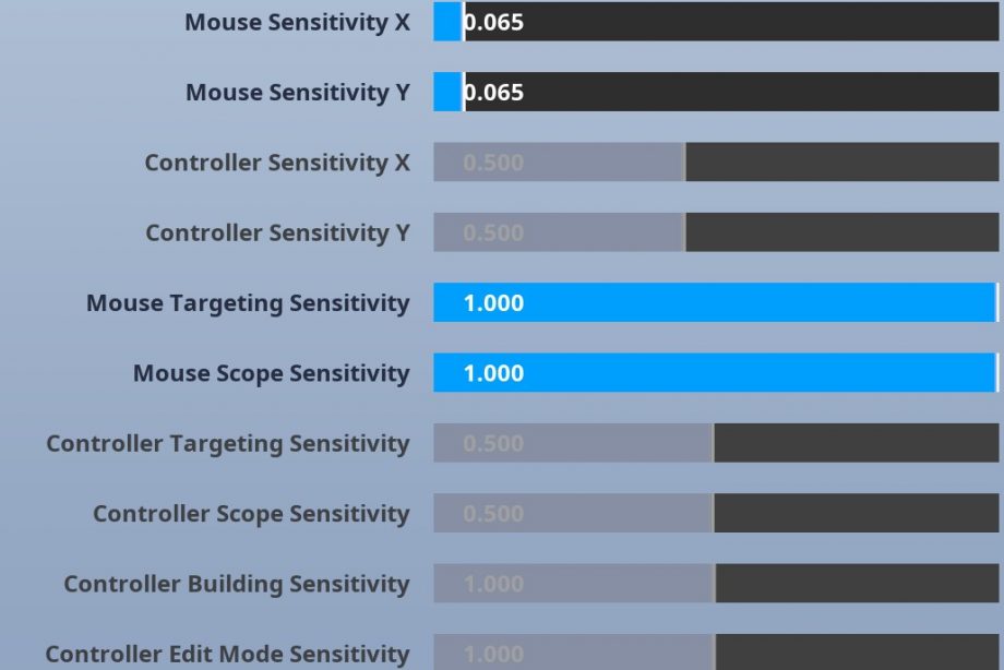 best fortnite x and y sensitivity