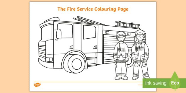 fire engine colouring pages