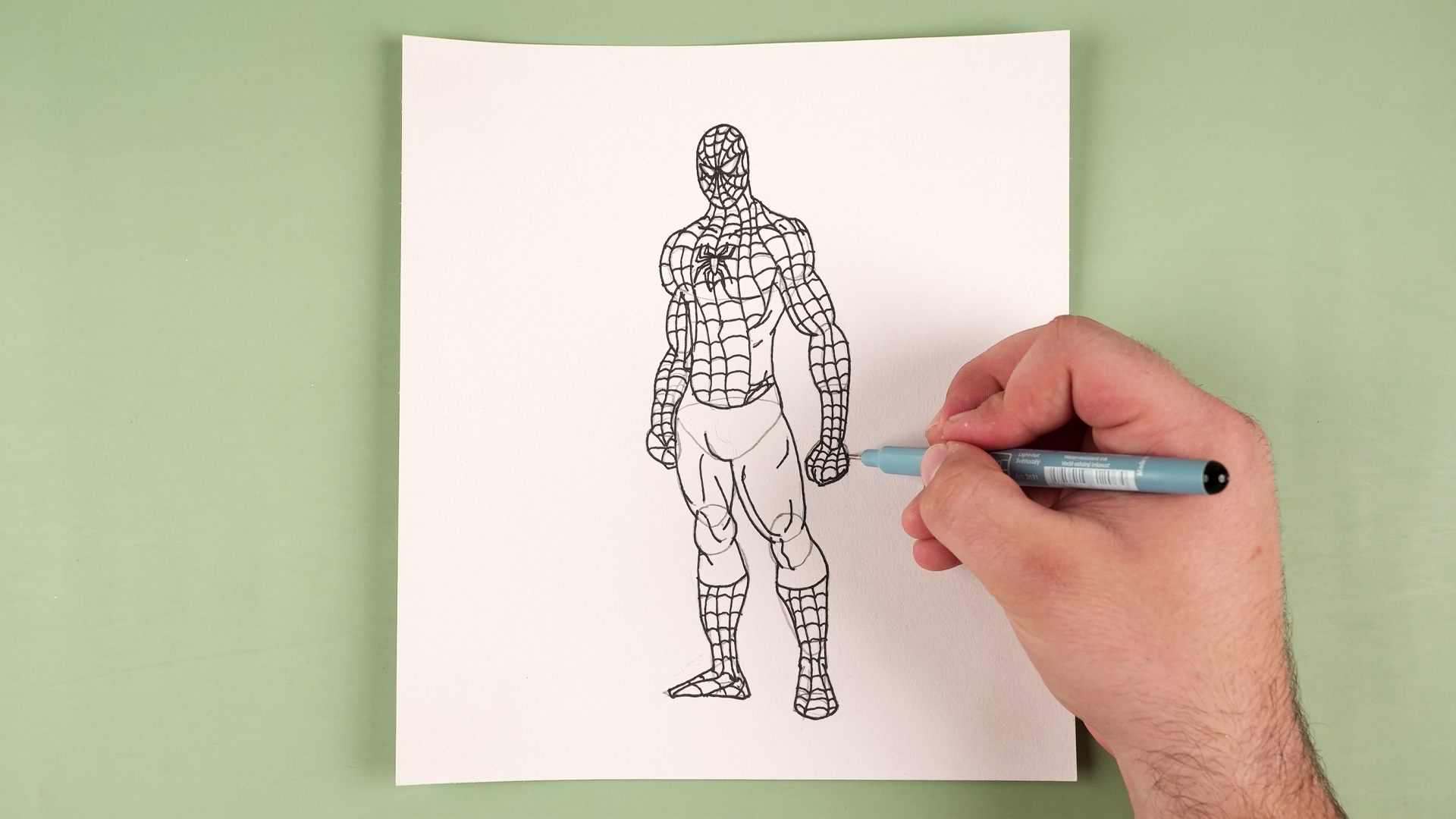 spiderman drawing step by step