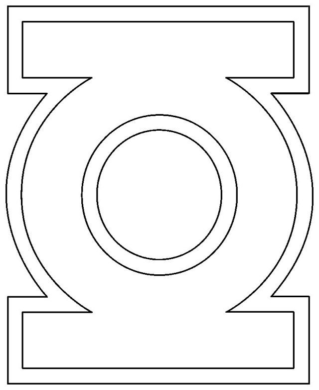 green lantern symbol coloring pages