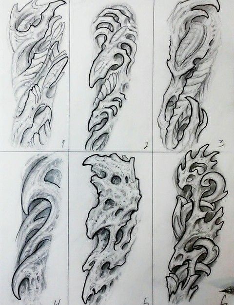 bio organic tattoo sketch