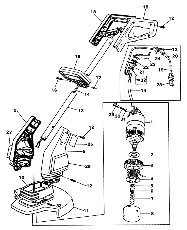 black & decker strimmer spares