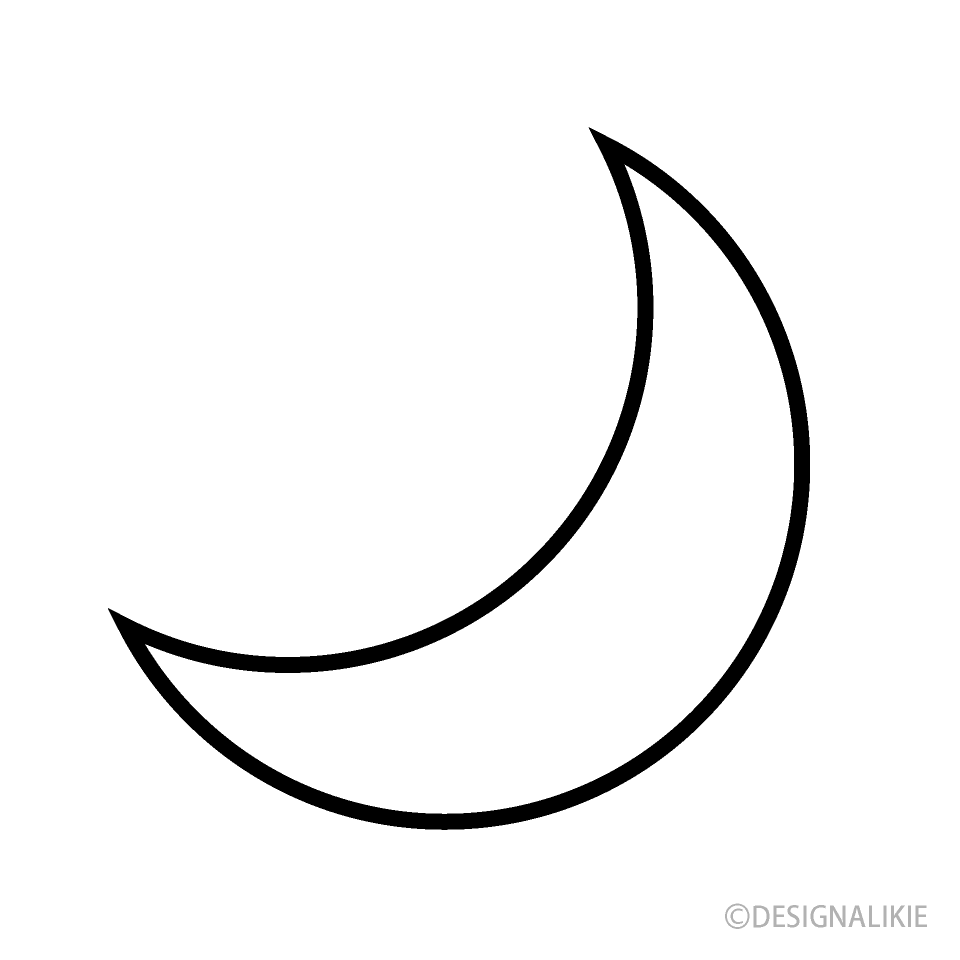 black and white clipart of moon