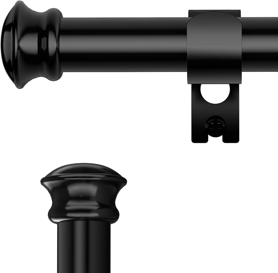 black curtain rod