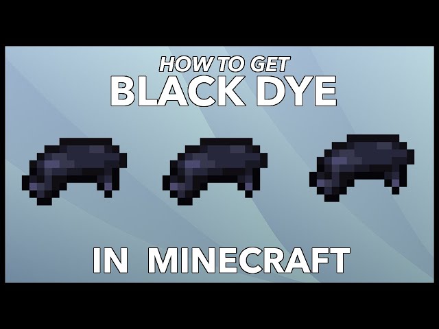 black dye minecraft