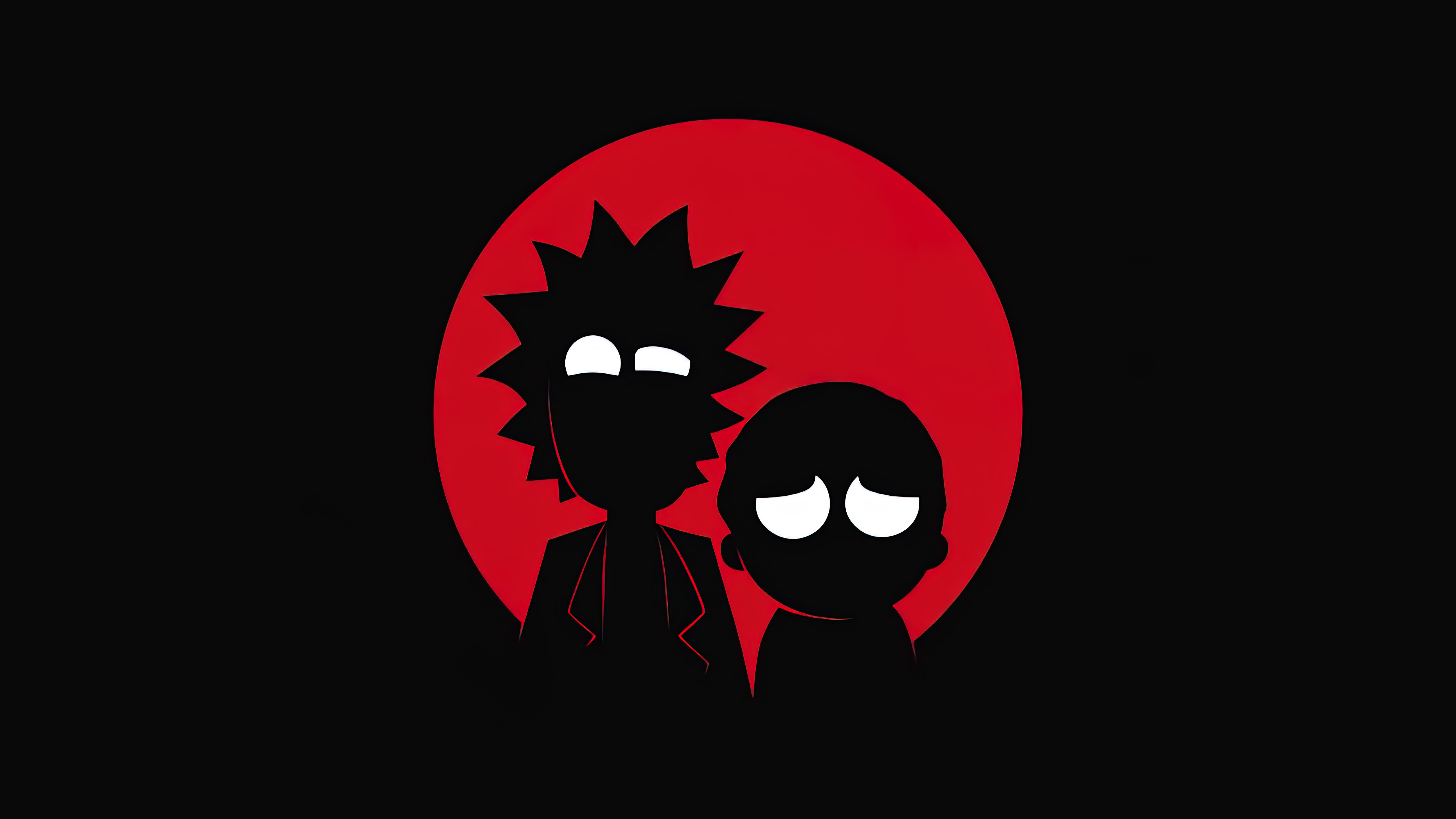 black rick and morty wallpaper