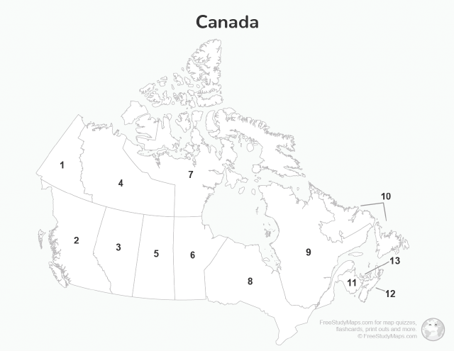 blank canada map quiz