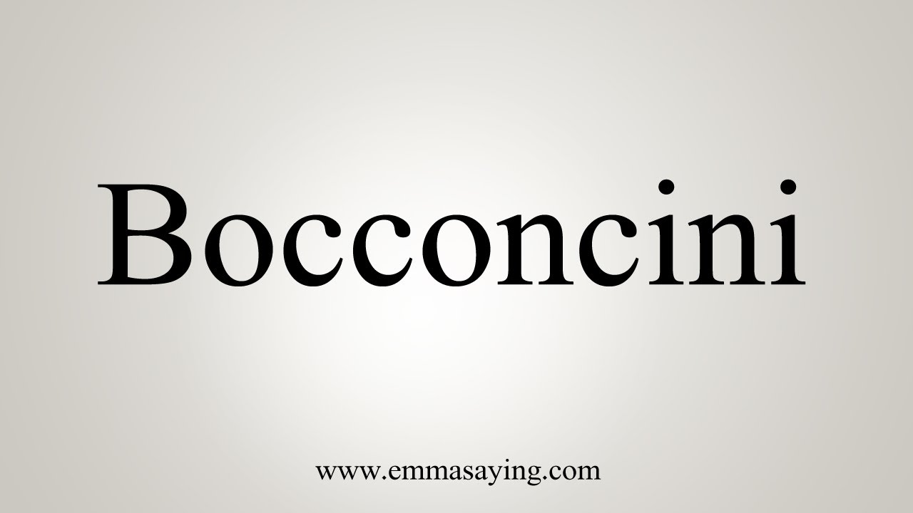 bocconcini pronunciation