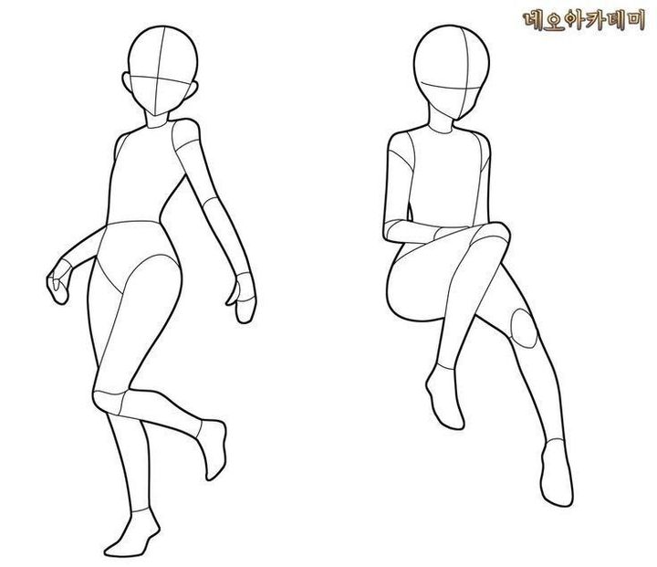 bocetos poses anime para dibujar