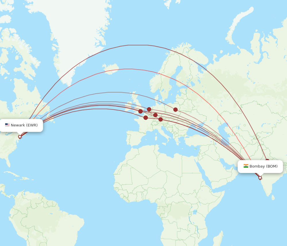 bom to ewr flights