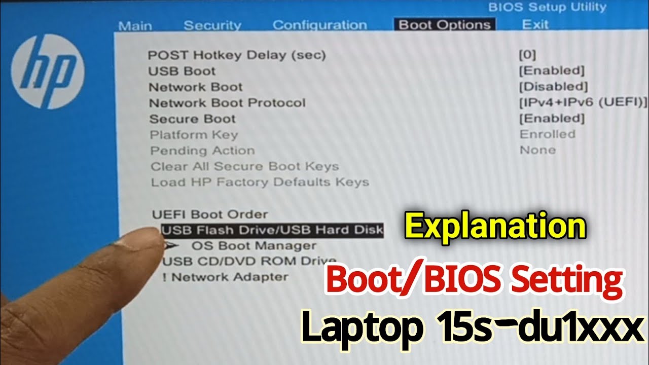 boot menu for hp