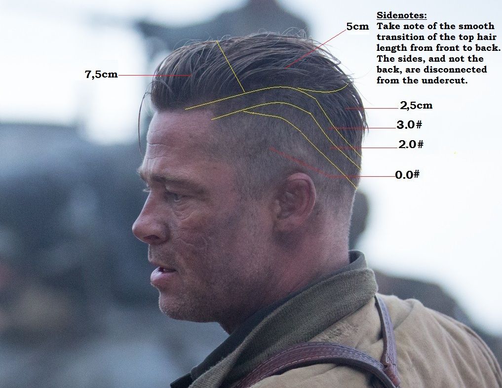 brad pitt hairstyle fury