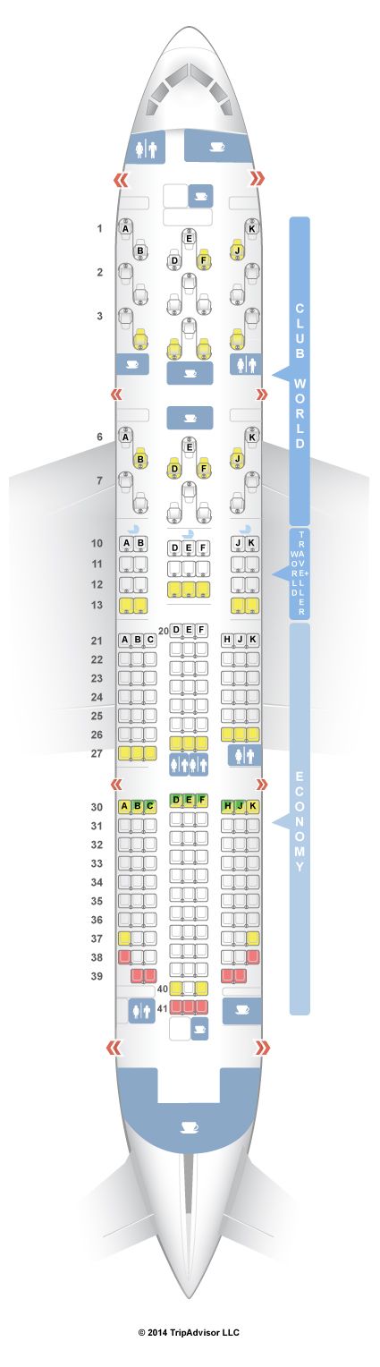 british airways 787 seat plan
