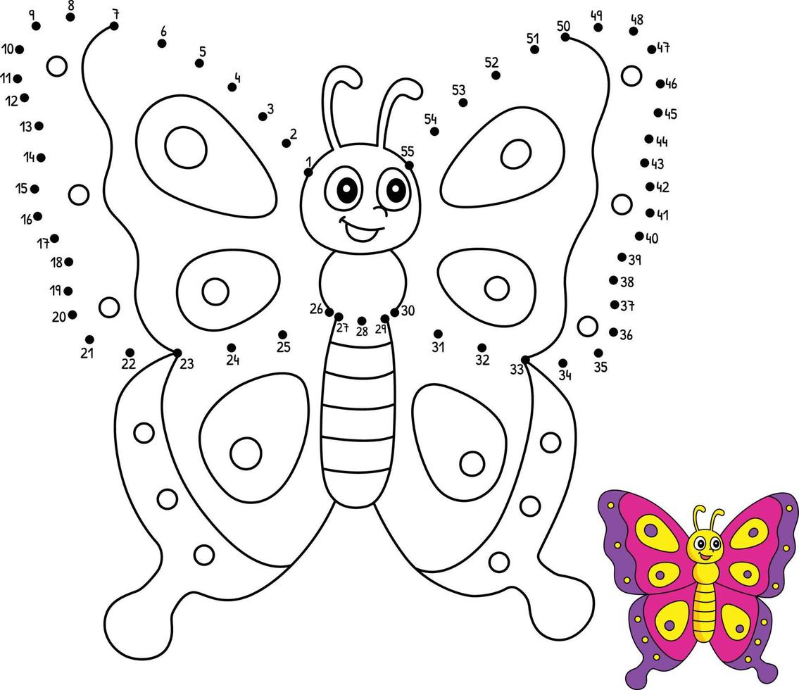butterfly dot to dot printable