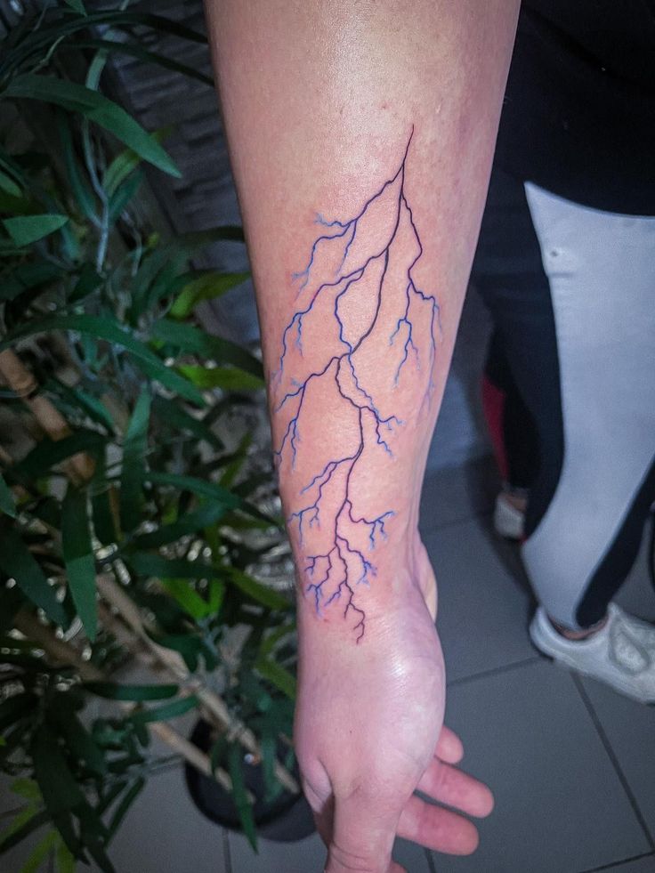 white lightning tattoo