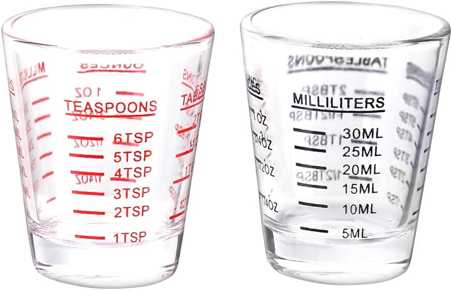 how many millilitres are in a shot glass