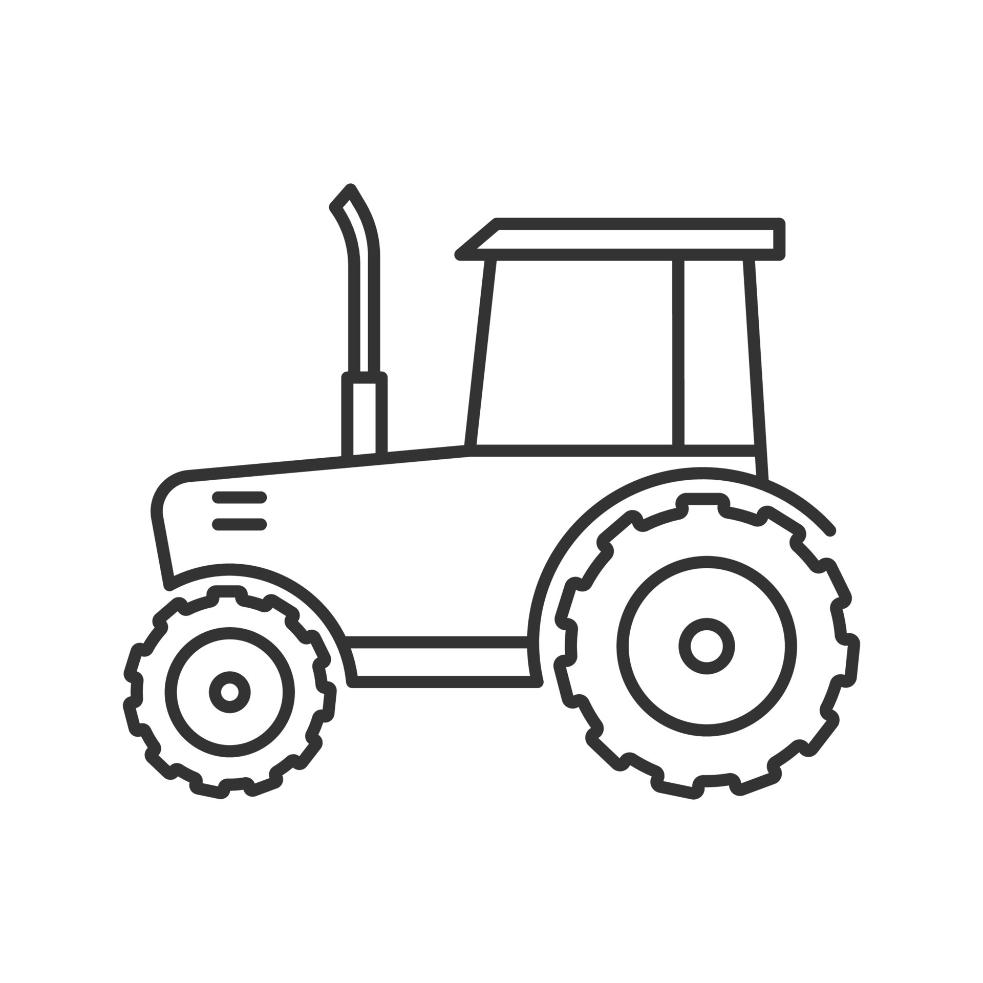 tractor line drawing