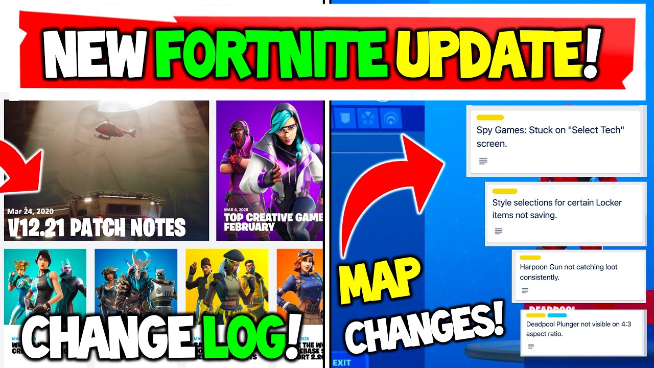 fortnite changelogs