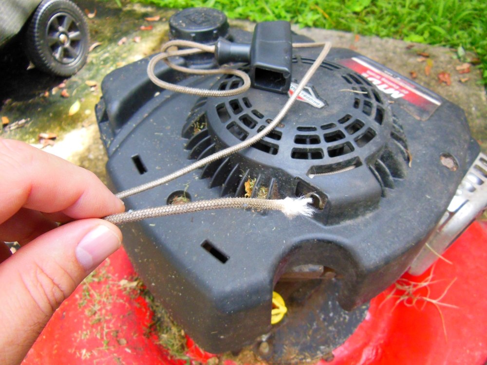 lawn mower starter cord replacement