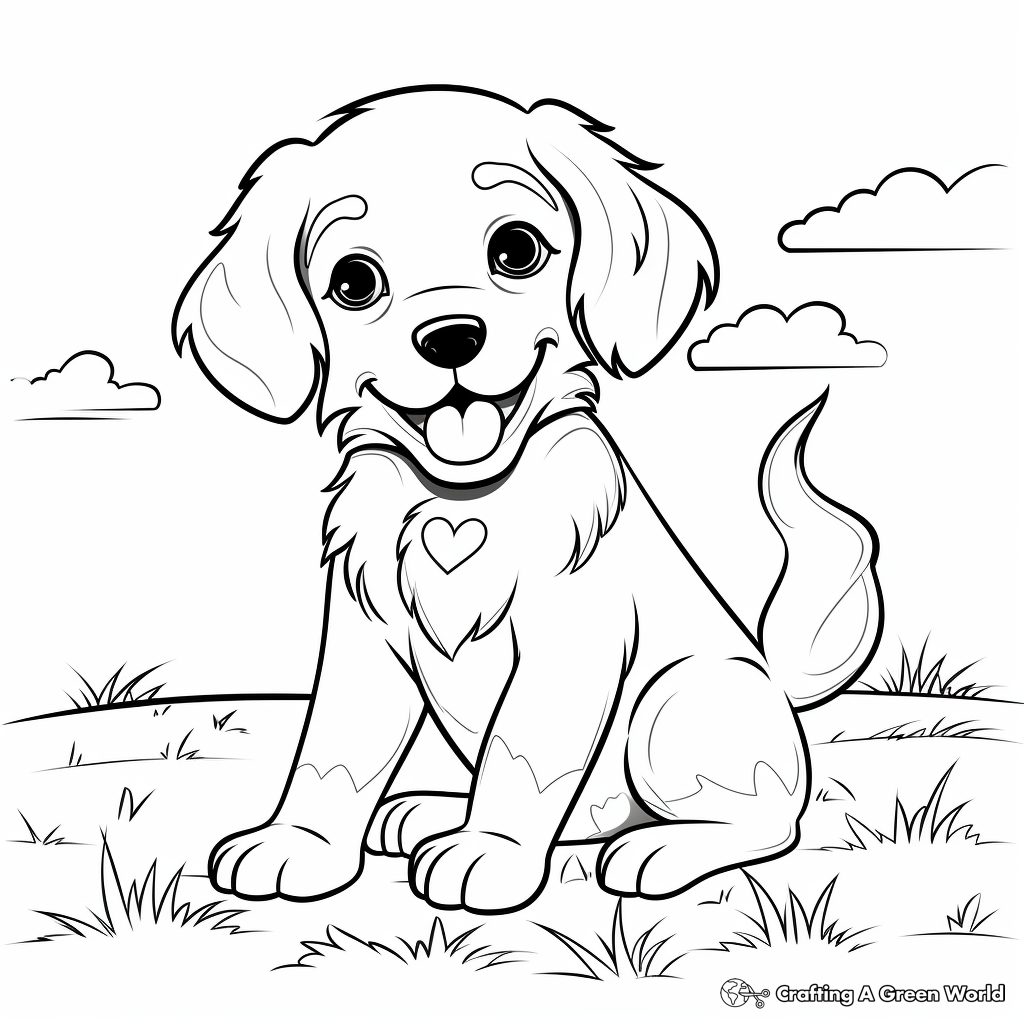 golden retriever dog coloring pages