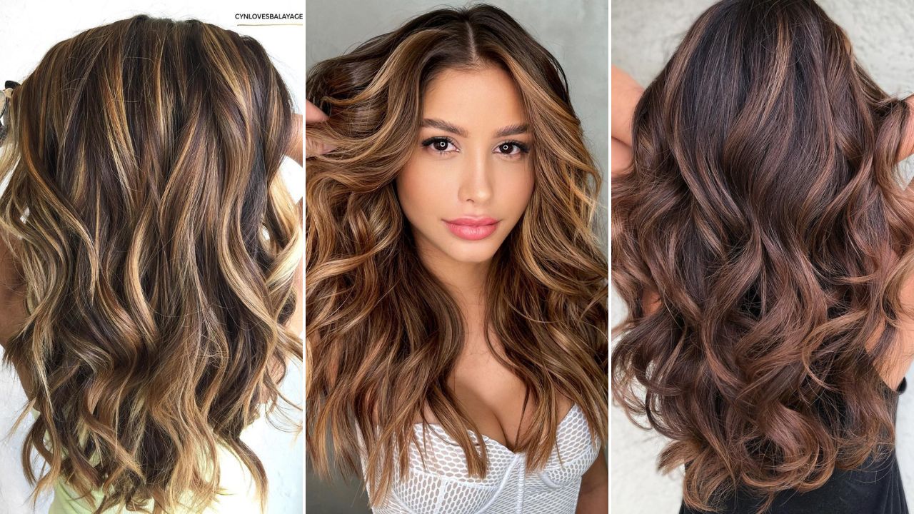 hair color brown and blonde highlights