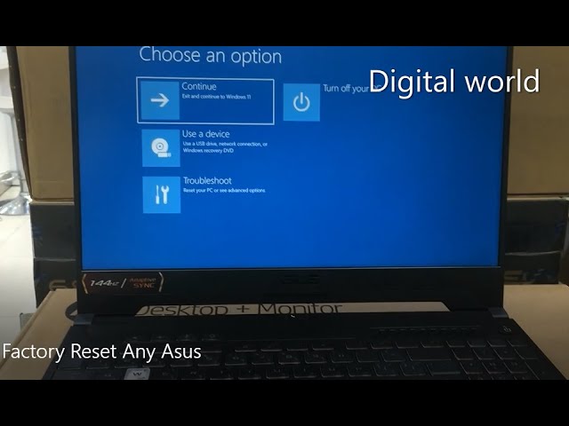 restore asus laptop to factory settings