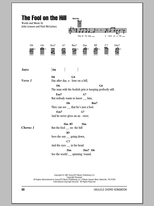 fools ukulele chords