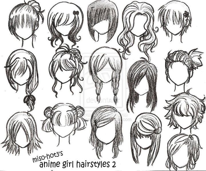 cabello mujer anime