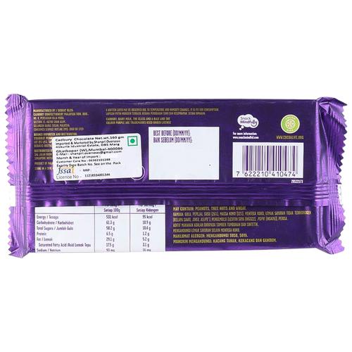 calories in 10 rs dairy milk chocolate