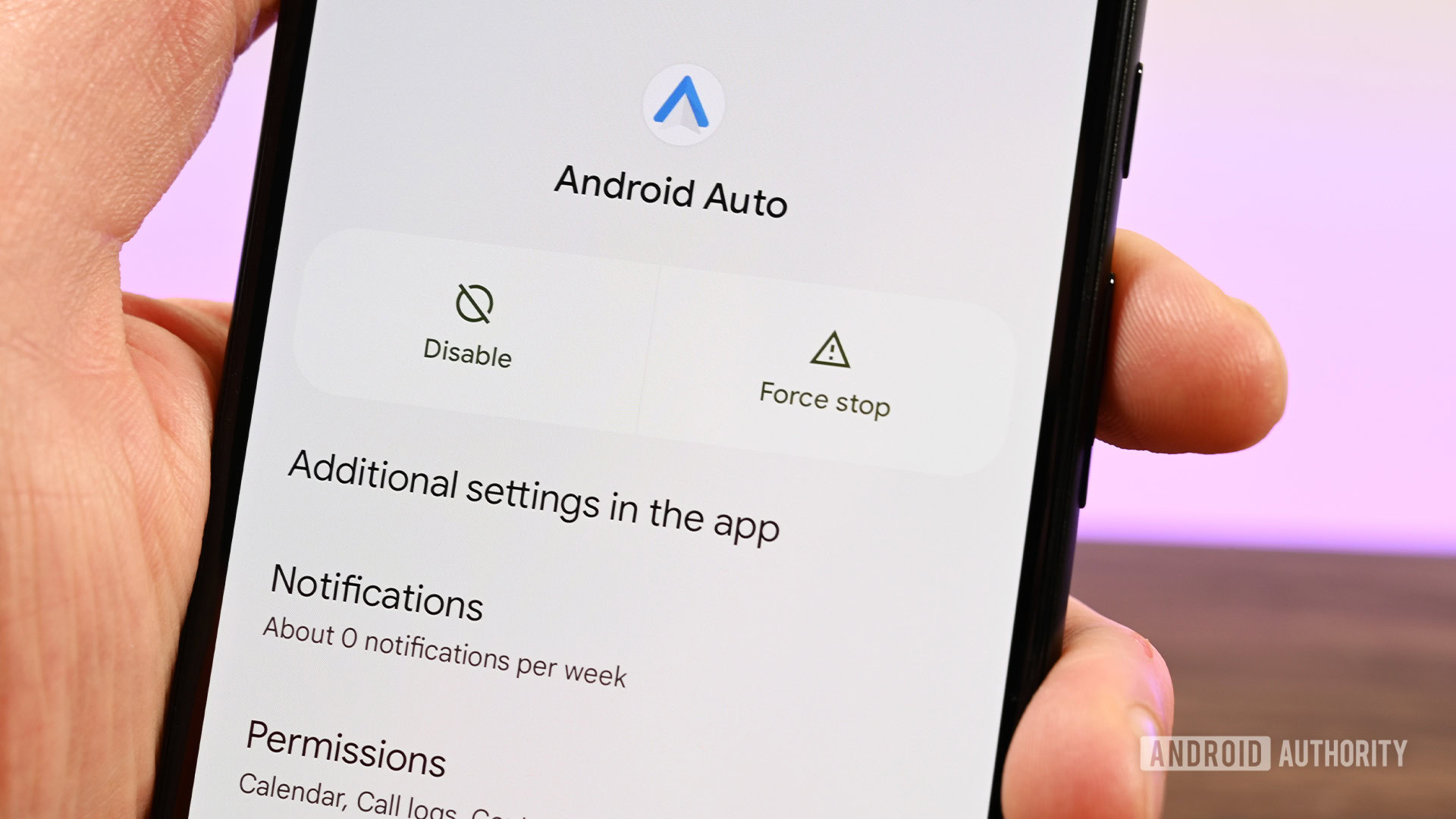 cant uninstall android auto app