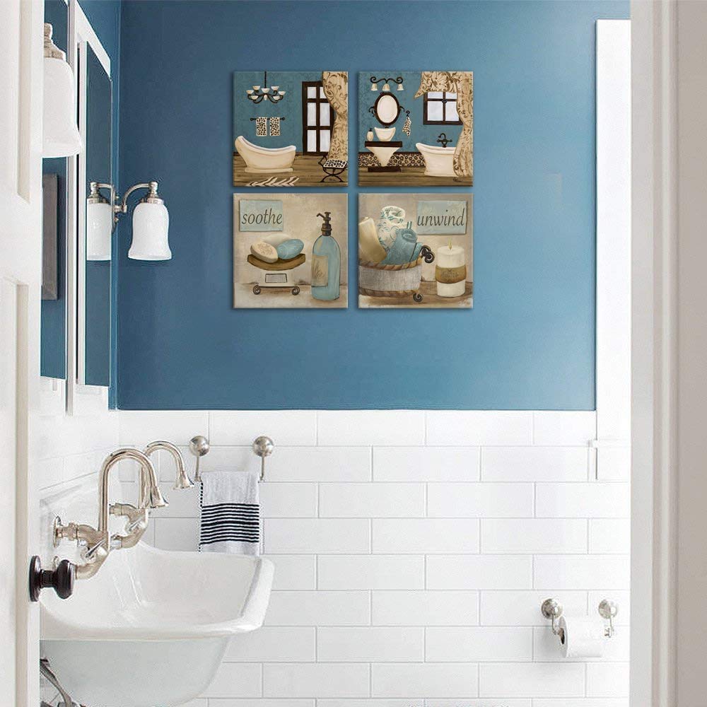 canvas painting for bathroom