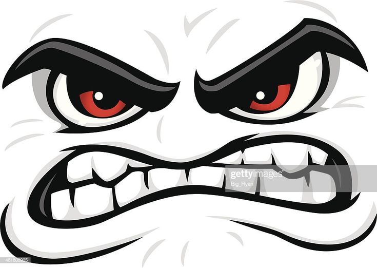 cartoon angry face