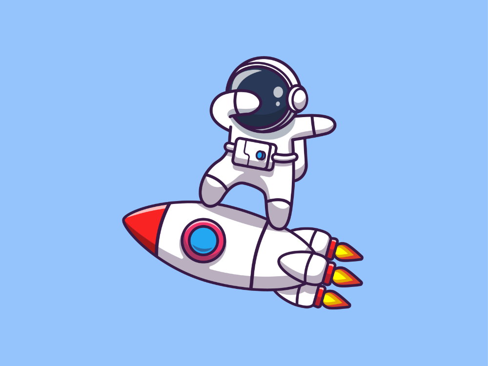 cartoon astronaut