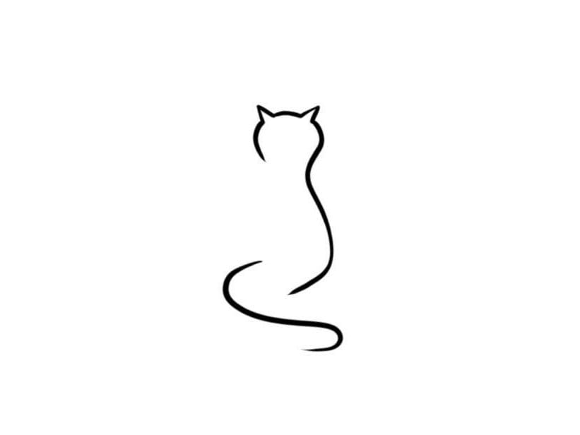 cat outline tattoo designs