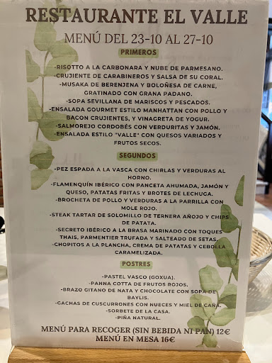 restaurante el valle reseñas