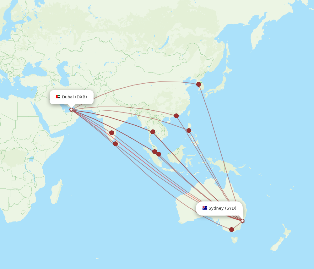 australia to dubai flight duration