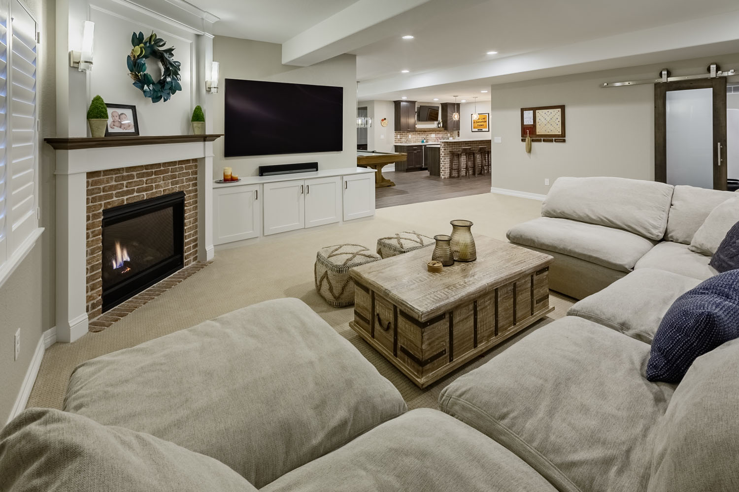 basement fireplace ideas