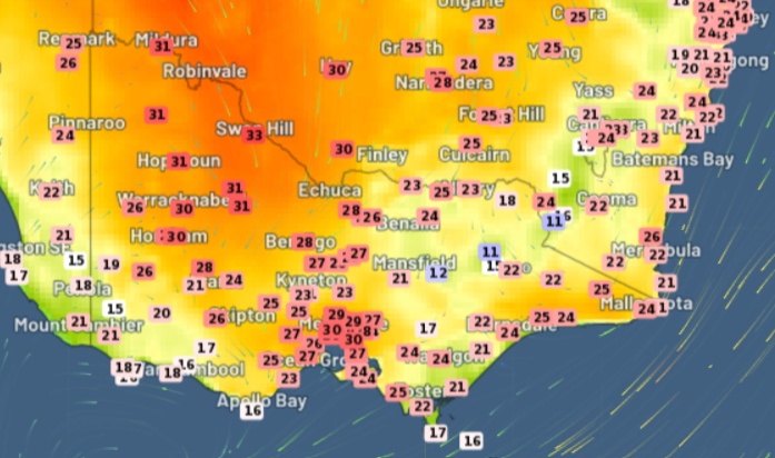 melbourne weather forecast 30 days