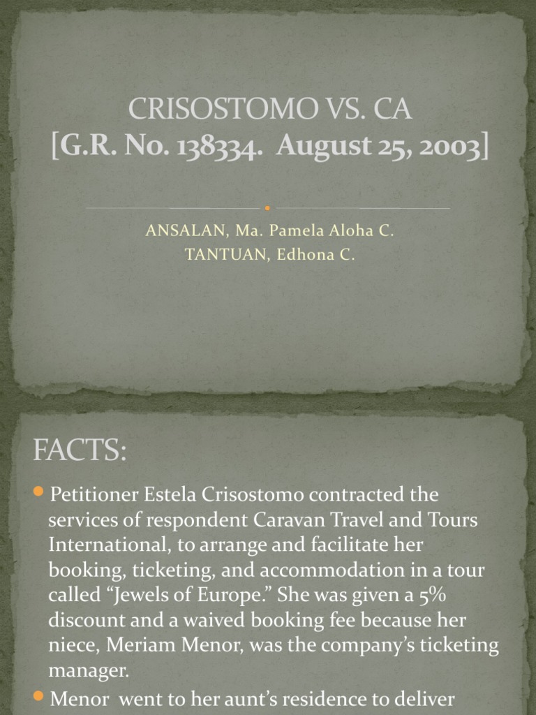 crisostomo v ca