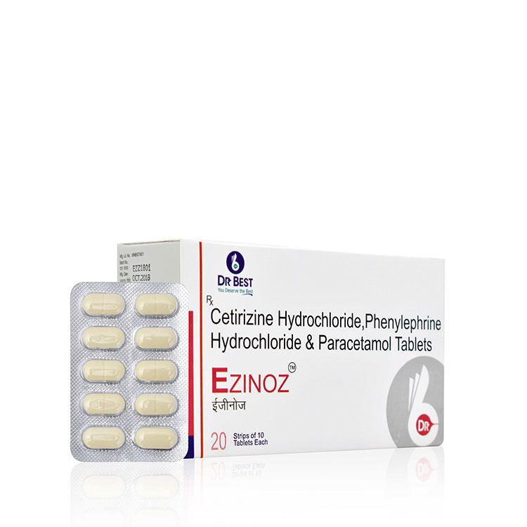 cetirizine hcl phenylephrine hcl & paracetamol tablets