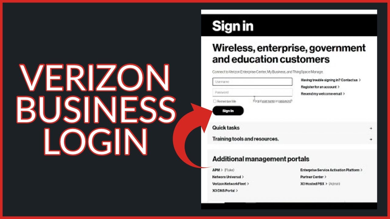 verizon wireless business login